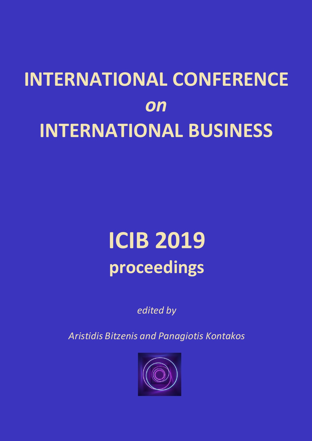 Cover page of the ICIB 2019 proceedings in the 2019 and 2020 edited volume